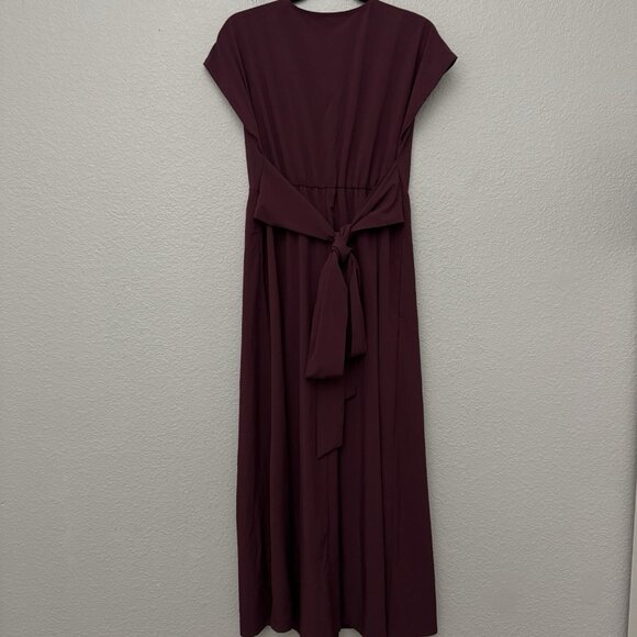 Halara Dress Medium Breezeful V-Neck Short Sleeve Pockets Tie Back Quick Dry - Picture 9 of 13